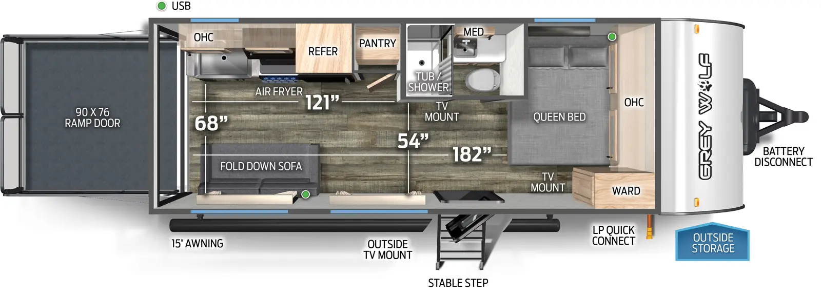 Grey Wolf 18RR Floorplan